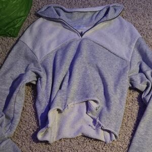 Kohl's Purple Polo Crop Sweatshirt